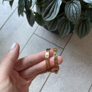 Gold Tory Burch hoops